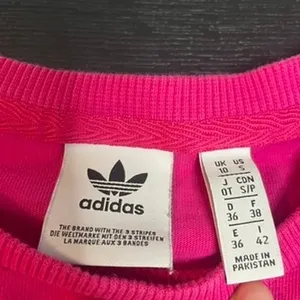 Adidas Originals Women Hot Pink Trefoil Logo Cropped T-Shirt Size Small thumbnail 3