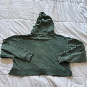 Aeropostale Green Full Zip Cropped Hoodie Sweatshirt Small Boxy Relaxed Fit thumbnail 7