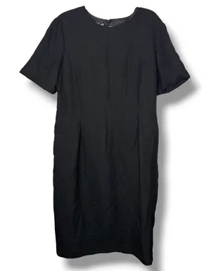 Vintage Hampton Dress Co. Black Short Sleeve Midi Dress 16 thumbnail 1