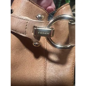 Coach Tan Leather Peep Toe Slingback Block Heel Booties 7 thumbnail 8