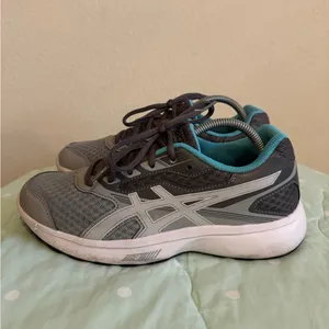 ASICS Gray and Blue Sneakers size 6.5 thumbnail 10
