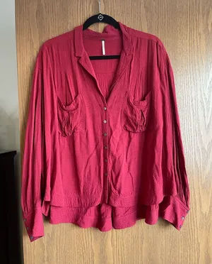 Free People Erin Button Down Blouse thumbnail 1