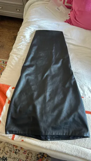 Zara black leather dress thumbnail 4