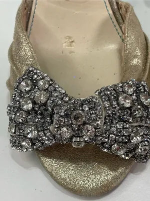 Vtg Y2K Betsey Johnson Rhinestone Glam Coquette Gown Leather Heels Women 8.5M thumbnail 7