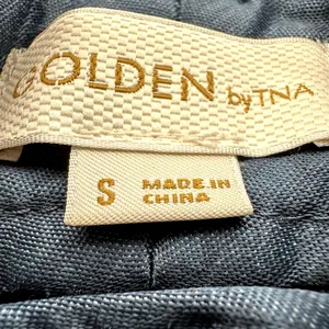Aritzia Golden TNA Harmon Kimono Open Jacket Quilted Night Navy Tonal Mura S thumbnail 3