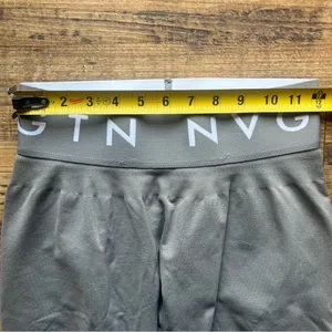 NVGTN Seamless Leggings Womens Medium Gray Activewear Athleisure Yoga thumbnail 2