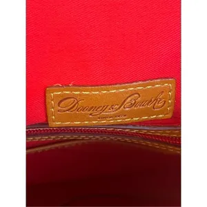 Dooney & Bourke Tan Brown Canvas Bag Leather Trim thumbnail 5