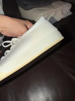 Rothy's White Low-Top Knit Sneakers with Cream Soles thumbnail 8