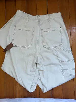 PacSun Cream Ultra High Rise Flare Carpenter thumbnail 4