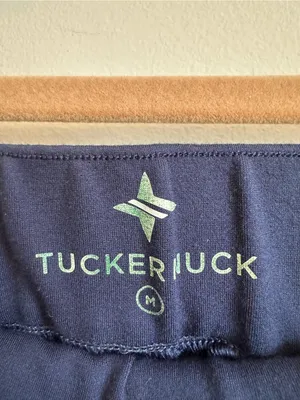 Tuckernuck Pull On Elastic Waist Stretch Trousers Womens Medium Navy Blue thumbnail 4