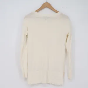 Banana Republic Sweater Womens XS Tunic Off-White High-Low Hem Excellent thumbnail 3