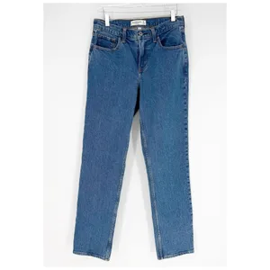 Abercrombie & Fitch 90s Straight Mid Rise‎ Curve Love Jeans Women's 26 Long Blue thumbnail 2