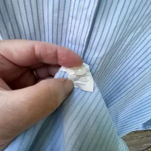 Thread & Supply size M pinstriped Tencel Lyocell button front pockets dress tuni thumbnail 3
