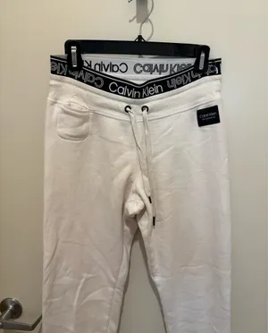 White Calvin Klein joggers thumbnail 2