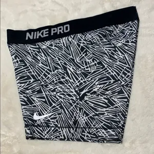 Black and White Zebra Print Nike Pro Shirts thumbnail 4
