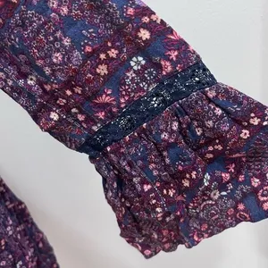 American Eagle long sleeve boho wrap top romper size medium thumbnail 6