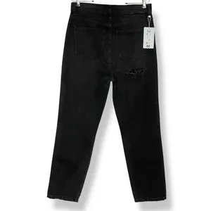 Revice NWT Ex-Boyfriend Jeans Black Distressed High Rise Ripped Size 31 Women‎ thumbnail 3