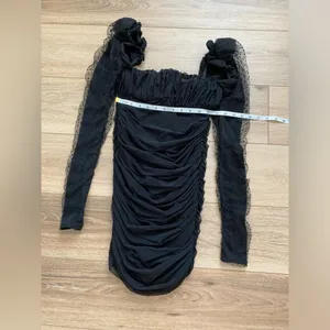 House of CB Elegant Black Long Sleeve Mini Dress thumbnail 7