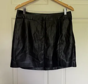 The Drop Black Leather Amazon Skirt Size L thumbnail 1