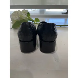 Nine West Black Woven‎ Leather Block Heel Pumps Shoes 6M thumbnail 4