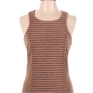 THML Sleeveless Minimalist Career Sheath Dress Size M Brown Black Color Block thumbnail 3