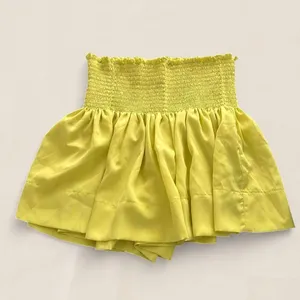Koch Erika yellow neon Skort flowy smocked high waist | xs thumbnail 2