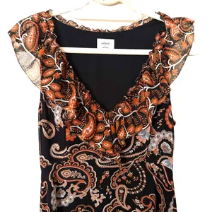 ARITZIA Wilfred Paisley Ruffled Maxi‎ Dress Sz 2 thumbnail 2