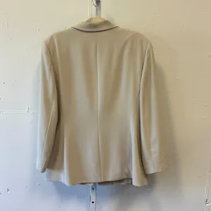 Jones New York Beige Neutral Single Button Blazer Jacket Size 14 Professional thumbnail 2
