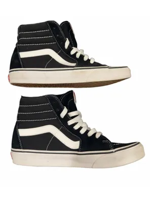VANS Sk8-Hi High Top Sneakers Womens 8 Black White Skate Streetwear thumbnail 2