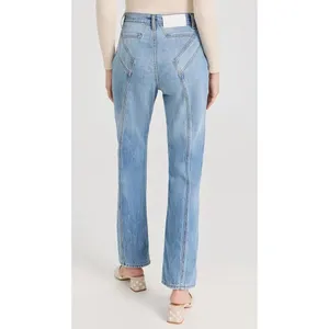 7 For All Mankind Womens Star Panel Easy Straight‎ Button Fly Jeans Blue Size 28 thumbnail 5
