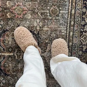 UGG Tazz Maxi Curly Genuine Shearling Slipper Grey thumbnail 3