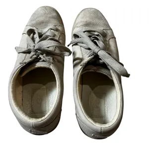 UGG Karine Snake Women's Lace up Leather Sneakers Size US 7 EU 28 Beige thumbnail 11