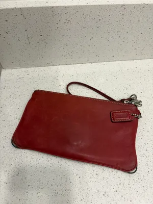 Coach Soho Red Burgundy Leather Buckle Wristlet Vintage Y2K Contrast Stitch thumbnail 6
