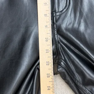 Abercrombie & Fitch Vegan Leather Cropped Pants 28/6 XS Black 90s Straight Edgy thumbnail 13