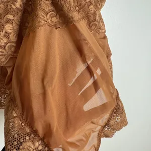 We Are Hah Bodysuit Womens XL Brown Lace Sheer Lingerie‎ Intimates Floral Mesh thumbnail 4