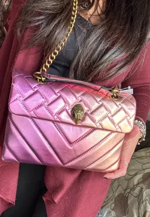 Kurt Geiger Authentic LONDON metallic Quilted 2tone leather gold lock shoulder/Crosby thumbnail 12
