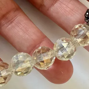 Clear beaded stretchy bracelet thumbnail 6
