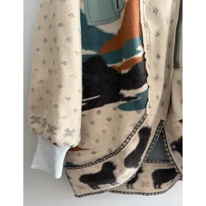 Free People Mountain Top Sweatshirt Black‎ Sheep Combo Women's Size Small thumbnail 11