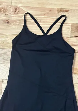Zella Womens Tennis Dress Black Stretch Scoop Neck Spaghetti Strap Solid XS New thumbnail 4