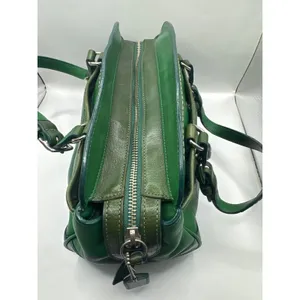 Vintage‎ Coach 7465 Hamilton Kelly Green Leather Satchel Handbag thumbnail 11