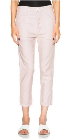 The‎ GREAT. Slouch Army Pant 25 Blush Pink Ankle High Rise Button Fly Pants thumbnail 1