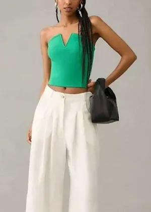 Anthropologie Maeve Corset Top In Green thumbnail 3