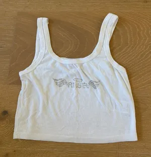 Edikted Cropped Angel Tank Top Heaven Diamond Size S White thumbnail 1