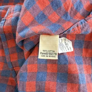 LL Bean Womens Red‎ Blue Plaid Flannel Button Front Shirt Size XL thumbnail 10