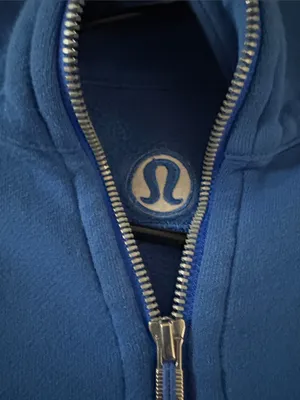 lululemon athletica Scuba Electric Blue Half-Zip Cowl Pullover thumbnail 2