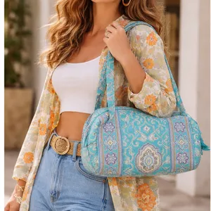 Vera Bradley Totally Turq Rectangular Shoulder bag Y2K bohemian retired pattern thumbnail 1