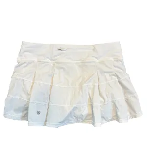 Lululemon Pace Rival Skirt White Regular Length Size‎ 8 Athletic Skort Running thumbnail 2