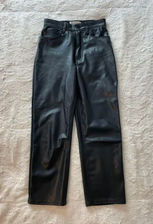Abercrombie Vegan Leather Ankle Strait Pants thumbnail 1
