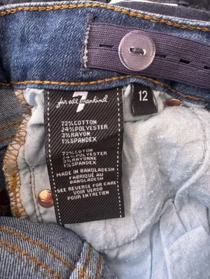 7 For All Mankind Standard Jeans Women’s 12 Blue Bootcut Stretch Denim thumbnail 6