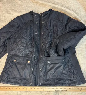 Ava & Viv Black Quilted Biker Jacket Full Zip Snap Pockets 1X F18492703 thumbnail 1